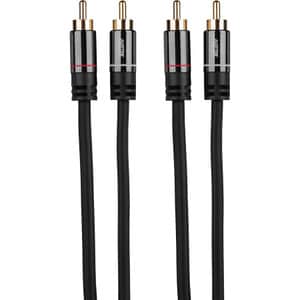 Audtek Premium Dual 12 ft. RCA Audio Cable with Metal Shell